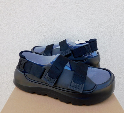 SANDALI SPORT ACQUATICI UGG NERI STRATUS PLATFORM CON CINTURINO DONNA US 10 EUR 41 ~NUOVI CON ETICHETTE