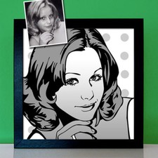 Personalisierte Geschenke für Frauen Pop Art Portrait nach Foto malen lassen