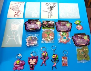 VINTAGE INVADER ZIM MIXED LOT (A) -15 ITEMS EARLY 2000'S NEW OLD STOCK NEW!!! - Picture 1 of 2