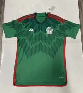 ADIDAS MEXICO HOME JERSEY WC22 GREEN RED PLAYERAS MEXICO HOMBRE HD6899 MENS SIZE - Picture 1 of 12