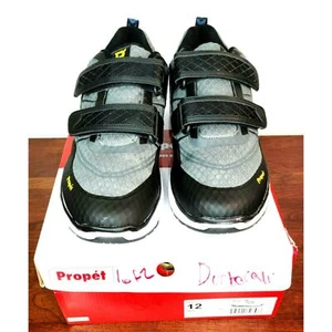 Propét Men's Ultra Strap Gray and Black Shoes Size 12 Medium MAA203M Propet NEW - Picture 1 of 11