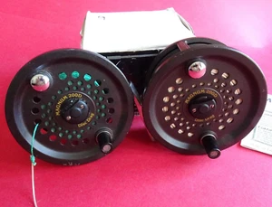 GOOD BOXED VINTAGE 4" BFR (LATER LEEDA) MAGNUM 200D SALMON FLY REEL +SPARE SPOOL - Picture 1 of 20