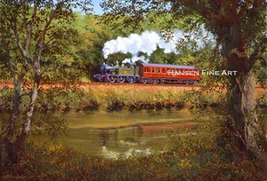 14xx GWR BR River Dart Devon John Austin Tren Pintura Ferrocarril Estampado Artístico - Imagen 1 de 1
