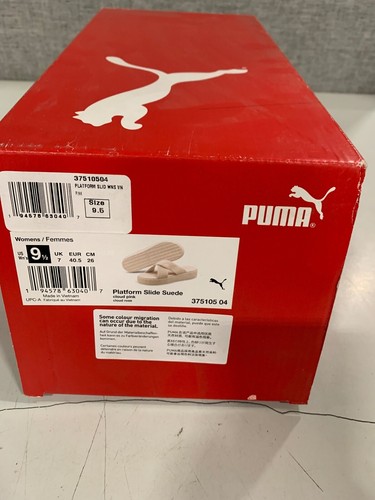 Sandali donna PUMA plateau slide scamosciati rosa nuvola taglia 9 5