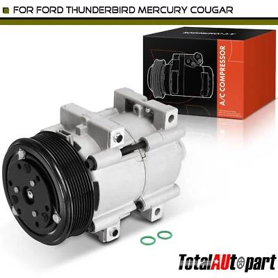A/C Compressor w/ Clutch for Mercury Cougar 89-90 Ford Thunderbird 89-95 V6 3.8L - Image 1 of 4