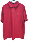 Męska koszulka polo golfowa Nike Tiger Woods Collection rozmiar XL czerwona teksturowana Dri-Fit