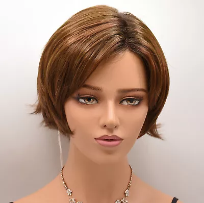 Peluca GLENN de AMORE, marrón cereza-R, *LIQUIDACIÓN* Top mono SoftLux + flecos de encaje Foto 1 de 4