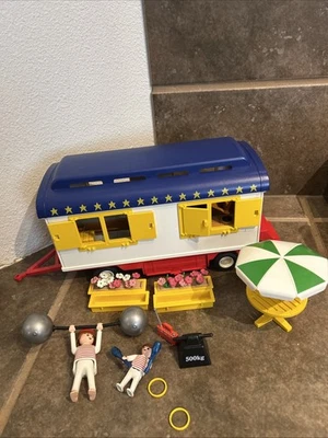 Vintage Playmobil 3728 Romani Circus Strong Man Trailer Set - Incomplete - Image 1 of 4