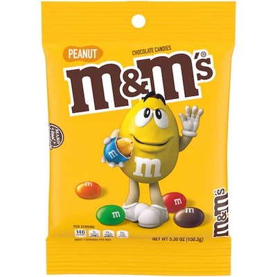 Caramelo de chocolate con maní M&M's, 5,3 onzas por paquete - 12 por estuche Foto 1 de 4