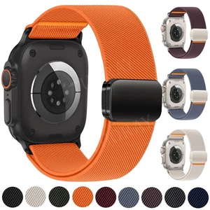 Braided Nylon Loop Band for Apple Watch Ultra 49mm 10 9 8 7 SE 6 5 4 3 2 1 Strap - Picture 1 of 24