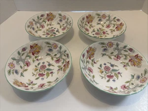 4 Minton Haddon Hall Fruit / Dessert Bowl 5.25”  England, B1451, Floral unused - Picture 1 of 3