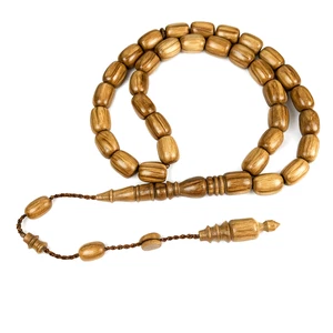 Cuentas de oración de madera de roble acebo, cuentas de preocupación de roble Rosario Mese Agac Tesbih Tasbih 097 - Imagen 1 de 7