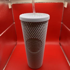 NEU STARBUCKS WHITE Studded Bling Tumbler Venti 24oz Spring 2024 - Bild 1 von 2
