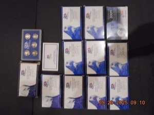 1999 to 2009 State Quarter proof sets - 11 sets - Picture 1 of 6