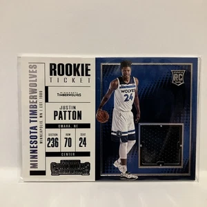 Justin Patton Jersey Swatch Relic 2017-2018 Panini Contenders Rookie Ticket - Picture 1 of 2