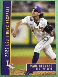 Paul Gervase 2022 LSU Tigers LA Dodgers World Series Baseball Rookie Card RC - Bild 1 von 2