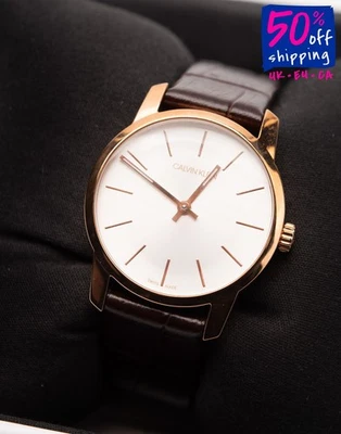 RRP€280 CALVIN KLEIN Analogue Wristwatch Water-Resistant 3 Bar Logo SWISS MADE - Image 1 of 4