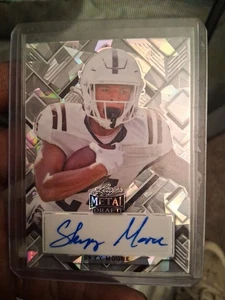 Sky Moore 🔥 2022 Leaf Metal Draft Portrait Blue Prismatic SSP 12/30🔥 Chiefs - Bild 1 von 2