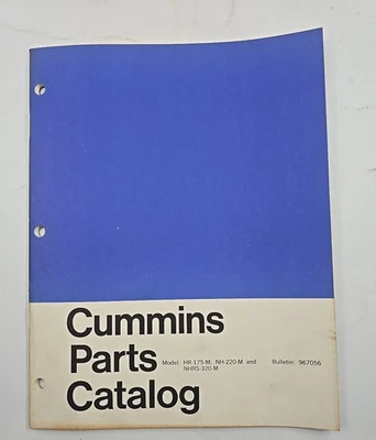 1965 Cummins Parts Catalog HR-175-M NH-220-M NHRS-320-M Models Bulletin 967056 - Image 1 of 4