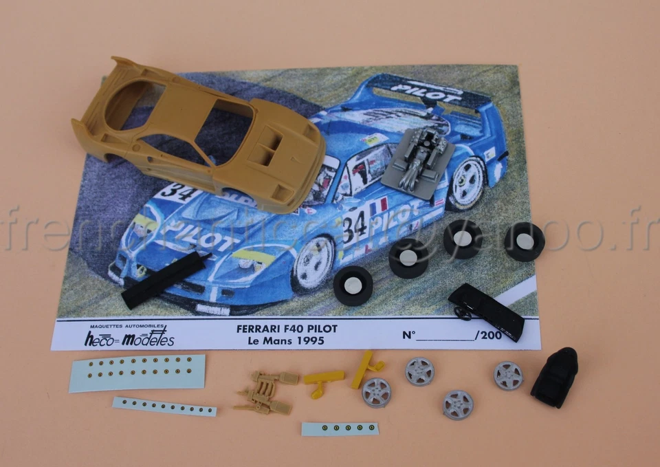 KG' Voiture Ferrari F40 Le mans resine miniature collector 1/43 Heco modeles - Photo 1/1