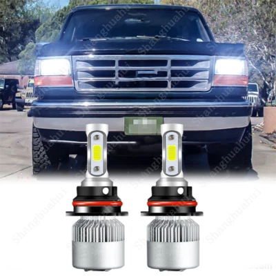 Para Ford Bronco 1989-1991 2PCS 9004 LED Faros Alto/Bajo Doble Haz 6000K Foto 1 de 4