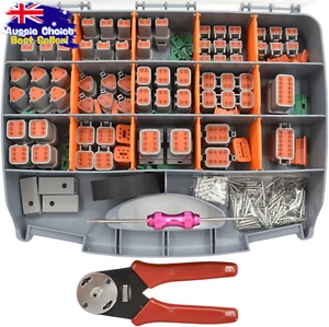 416PCS Deutsch DT Connector Kit 2-12 Pin Automotive Waterproof Set Crimper Tool - Picture 1 of 12