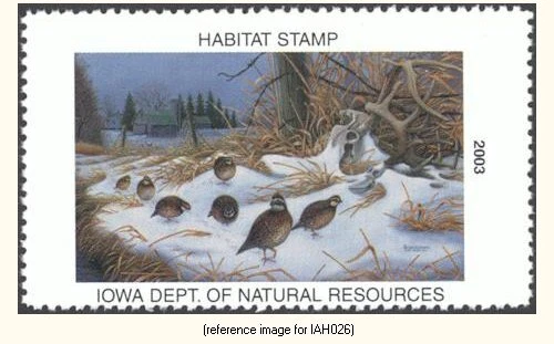 D2K Iowa Hunting Stamp 2003 $8.50 (quail) - Image 1 of 1