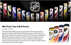 Superstroke NHL Hockey Team Mid Slim 2.0 Golf Putter Grip w/ Ball Marker - Picture 1 of 7