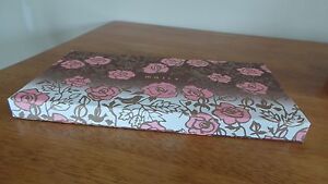 Rose Brown Floral Mally beauty Cosmetic Makeup box Jewelry Holder.