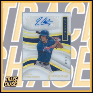2023 Panini Immaculate Baseball Evan Carter Clearly Signatures 09/10 READ! - Picture 1 of 3