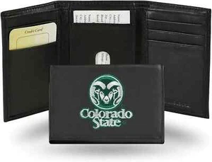 COLORADO STATE RAMS MEN'S PREMIUM TRIFOLD WALLET EMBROIDERED - Picture 1 of 1