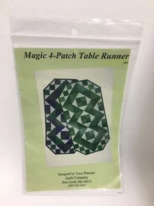 Quilt Table Runner Magic 4 Patch Quilting Pattern 301 - Picture 1 of 2