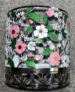 Bath & Body Works Flowers Pink White Candle Holder 3 Wicks New 2023 - Picture 1 of 4
