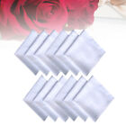 12Pcs Cotton White Handkerchief Tie-Dye Kerchief Square Towel DIY Painting