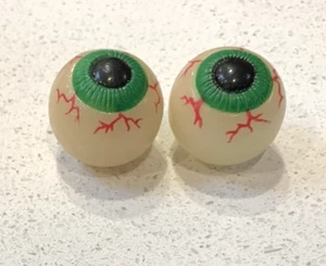 2 Vintage Knock-off Madballs grün Pupillenaugen GUC - Bild 1 von 2
