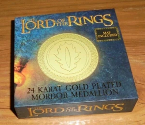 Lord Of The Rings 24 Karat Gold Plated MORDOR Medallion Dust 2021 - Picture 1 of 5