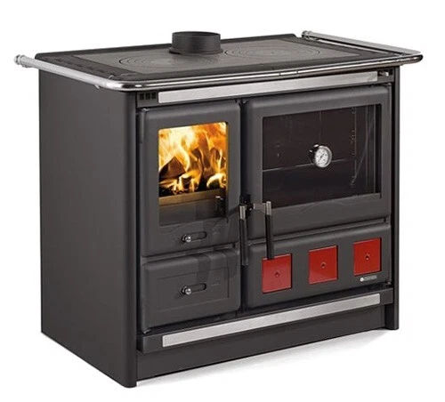 Stufa cucina legna 5 stelle NORDICA Rosa XXL 5.0 VST Steel nero antracite 11 kW - Immagine 1 di 1