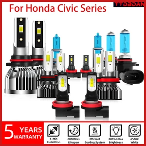 For Honda Civic Sedan 4-Door 2004-2015 10000K LED Headlights Bulbs Hi/Lo Lights - Picture 1 of 6