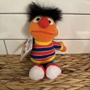 Vintage Sesame Street Beans ERNIE 8" Plush Stuffed Doll Toy w/ Tags Tyco, 1997 - Picture 1 of 6
