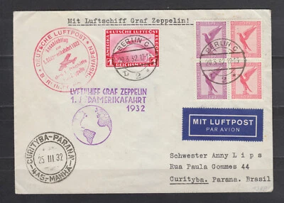 ZEPPELIN - MEF BRIEF MIT LUFTSCHIFF GRAF ZEPPELIN - "1. SÜDAMERIKAFAHRT" - Bild 1 von 2