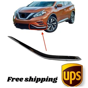 Fits 2015 2016 2017 2018 Nissan Murano Front Bumper Chrome Trim Molding Left LH - Picture 1 of 12