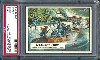 1962 Topps Civil War News #15: Nature's Fury ~ PSA 9 mc - Image 1 of 2