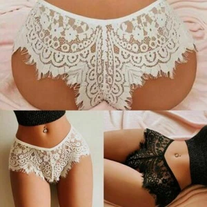 Sexy Lencería Encaje Floral Bragas Tanga Cintura Alta Knicker Mujeres Ropa Interior - Imagen 1 de 15