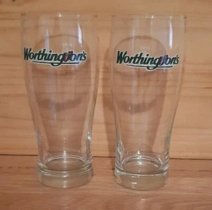 Pair of Worthingtons Tall Pint Glasses Brand New - Picture 1 of 2