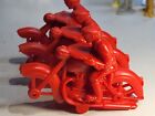 1950'S AUBURN RUBBER TOYS A520 3 PLASTIC RED MOTORCYCLES NEW 