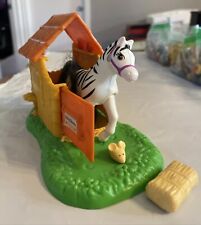 Littlest Pet Shop Baby Zebra Bamboo House Hay Bale w/Mouse 90's Vintage Kenner