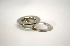 6 pcs Grommet Set, Nickel, Shiny Finish - Picture 1 of 8