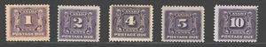 ** CANADA POSTAGE DUE STAMPS J1~J5 MNH, O.G. Great Condition. SV $390 Must $ee ! - Picture 1 of 4