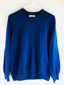 Stafford Sweater Men's Size Medium Blue Long Sleeve Pullover Crew Neck Knitted - Picture 1 of 5
