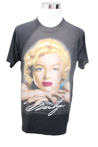 Vtg 1995 Marilyn Monroe Norma Jean Stitch T Shirt RARE men's Black tshirt Size L - Picture 1 of 8